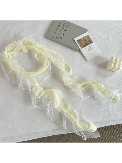 Scarvii - Lace Edge Long Spring Neck Scarf