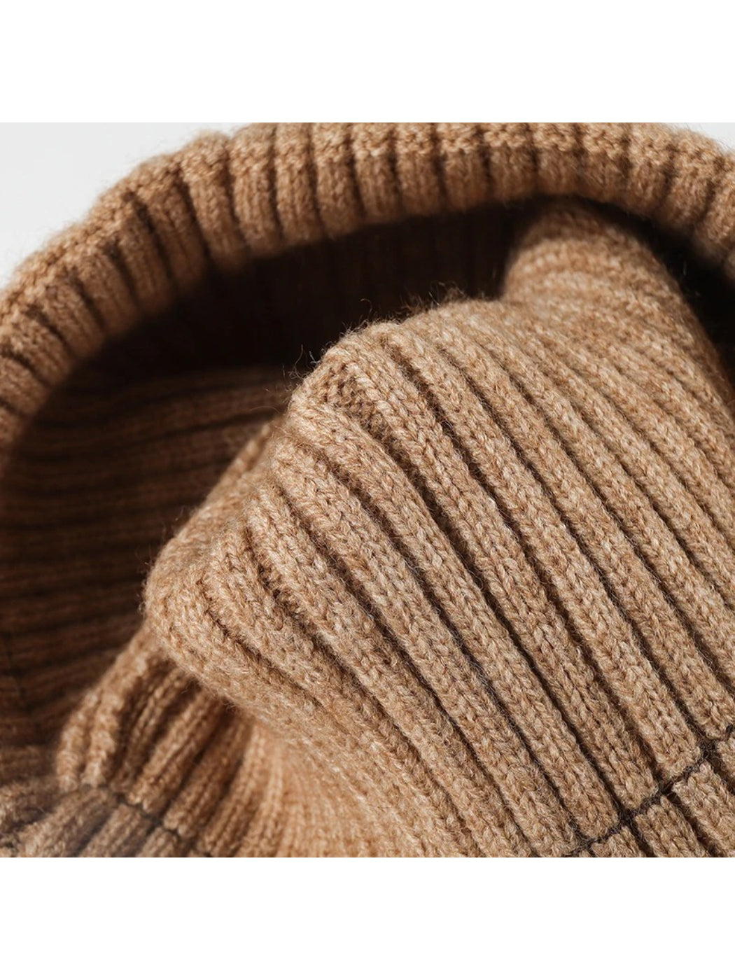 Haila - Contrast Stripe Ribbed Cuffed Knit Beanie