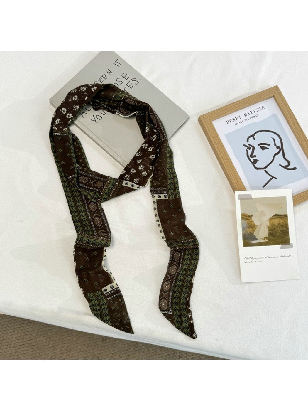 Scarvii - Boho Print Skinny Scarf