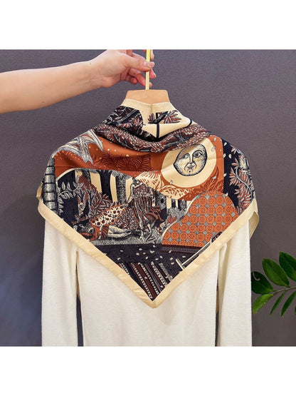 Scarvii - Tropical Palm Tree Print Triangle Bandana