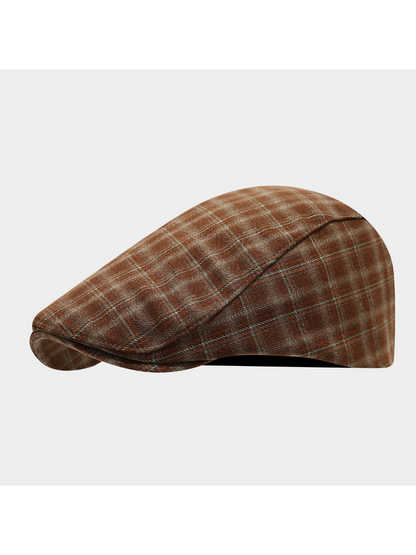 Haila - Vintage Plaid Newsboy Cap