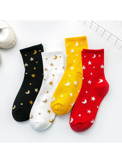 Rufia - Moon and Star Pattern Crew Socks product image 1