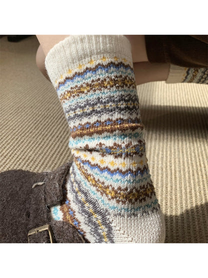 Rufia - Cozy Fair Isle Crew Sock