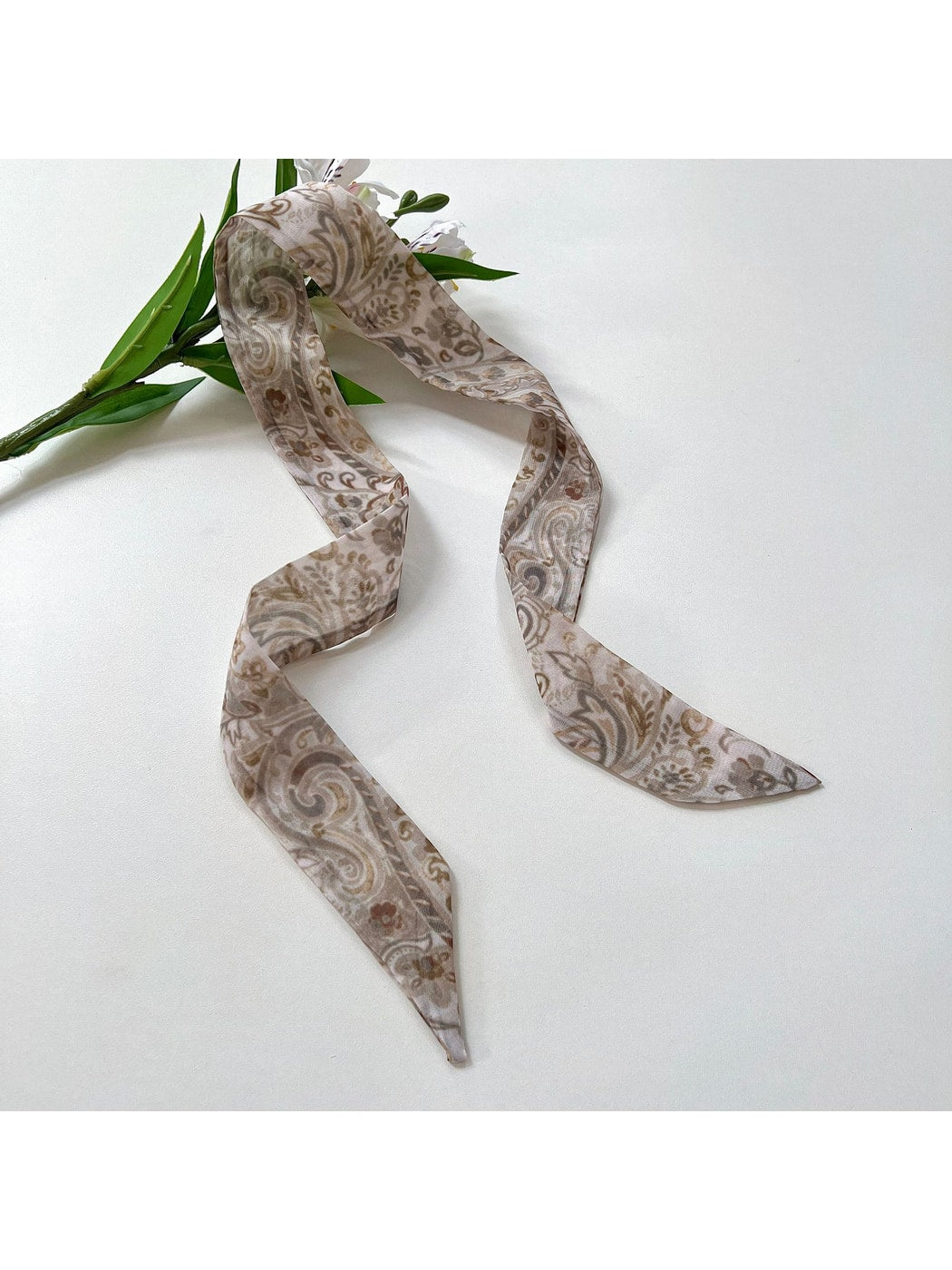 Scarvii - Elegant Vintage Printed Narrow Scarf