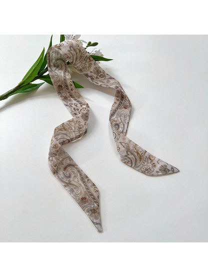 Scarvii - Elegant Vintage Printed Narrow Scarf
