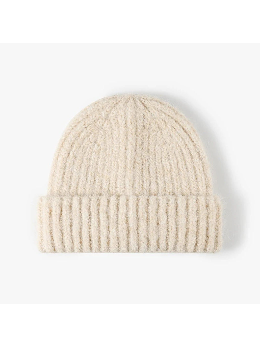 Haila - Heathered Ribbed Cuffed Knit Beanie