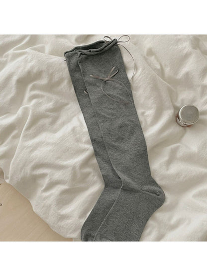 Rufia - Sweet Bow Detail Mid-Calf Slouch Socks