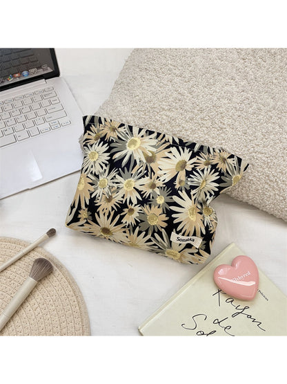 Cosbai - Retro Floral Cosmetic Pouch
