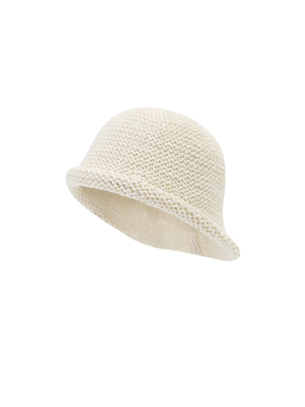 Haila soft texture bucket hat displayed flat with visible brim in beige