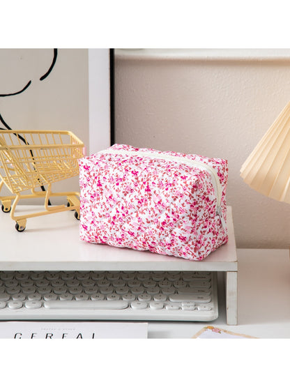 Cosbai - Fresh Floral Cosmetic Storage Zipper Bag
