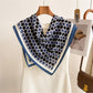 Scarvii - Retro Dot Print Square Neck Scarf Wrap