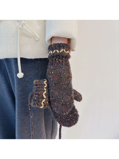 Gloving - Speckled Knit Winter Mittens