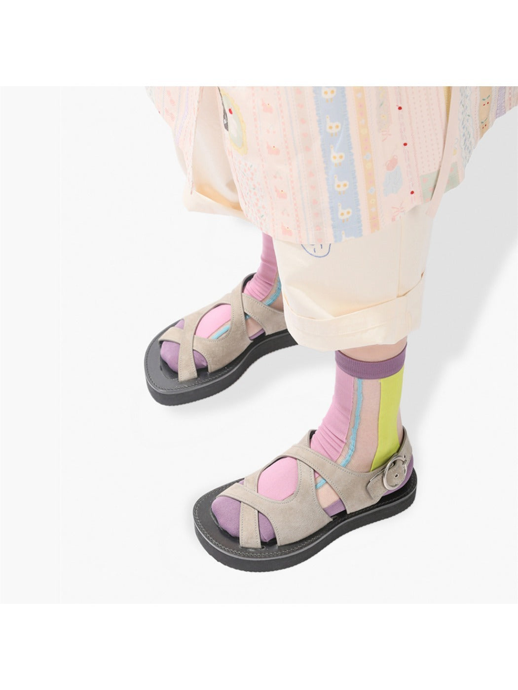 Rufia - Multi-color Knitted Short socks