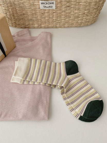 Rufia - Soft Retro Tone Stripe Crew Socks product image 5