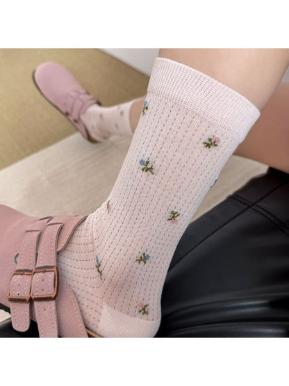 Rufia - Women's Floral Pattern Casual Socks