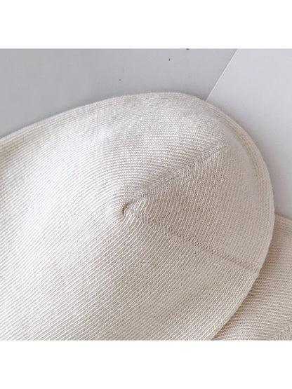 Rufia - Contrast Cuff Button Detail Women's Crew Socks