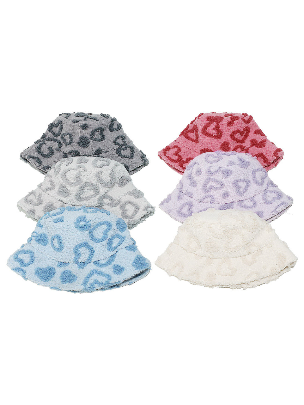 Haila Leopard Texture Fuzzy Bucket Hat
