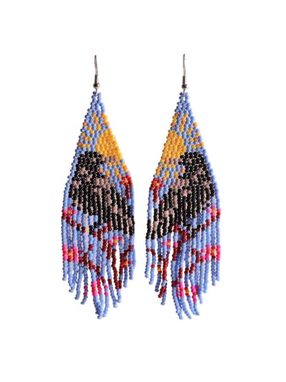 Earwish - Boho Beaded Tassel Earrings - Colorful & Unique