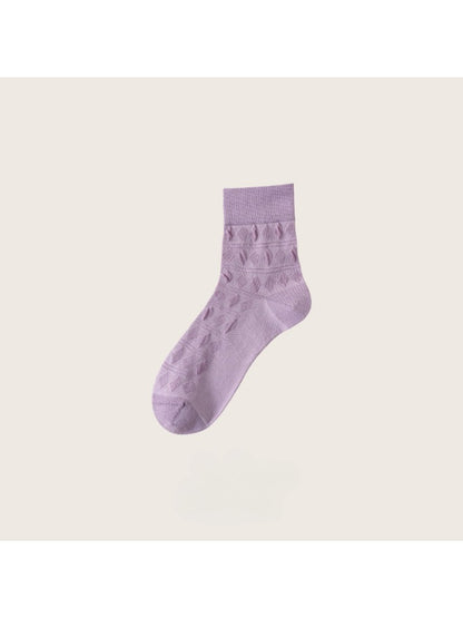Rufia - Soft Geometric Textured Crew Socks product image 13