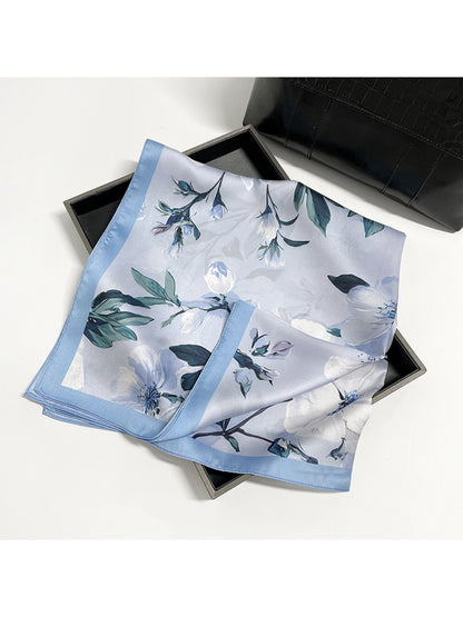 Scarvii - Elegant Floral Petal Pattern Square Scarf