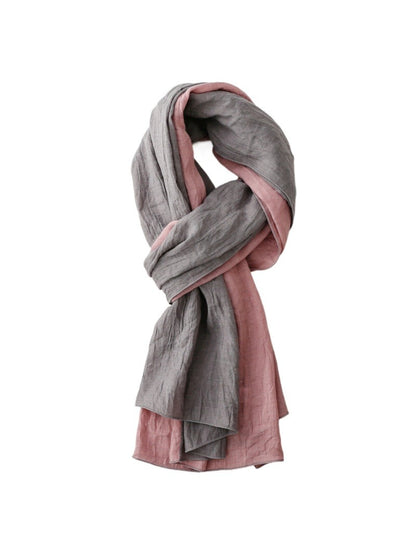 Scarvii - Contrast Panel Soft Drape Everyday Scarf