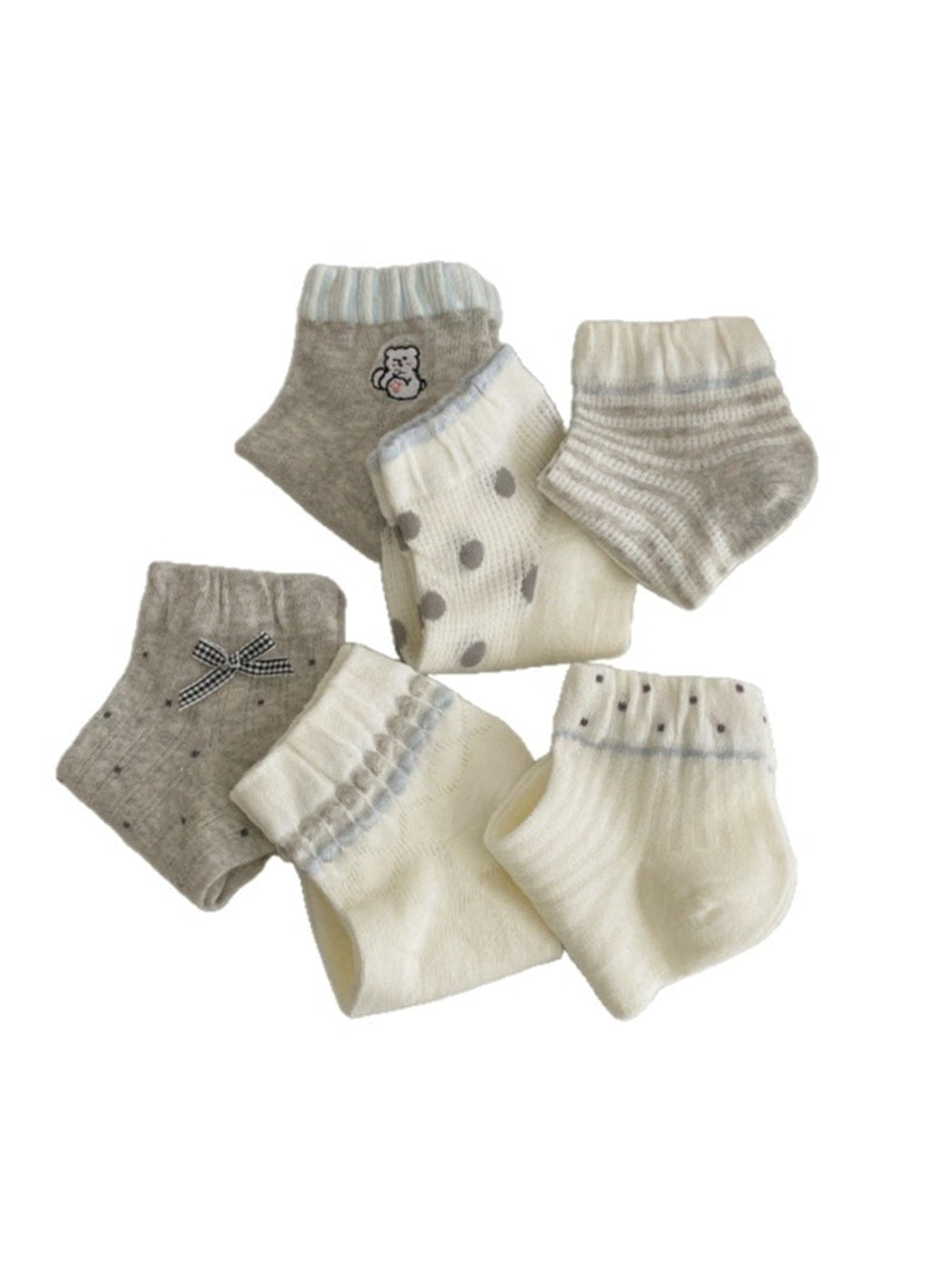 Rufia - Simple Patterned Casual Ankle Socks
