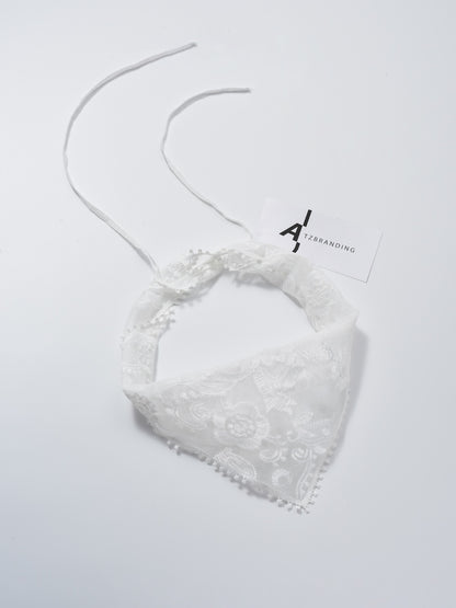 Scarvii - Summer Beige Lace Headscarf