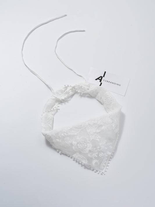 Scarvii - Summer Beige Lace Headscarf