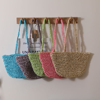 Single-Shoulder Straw Bag