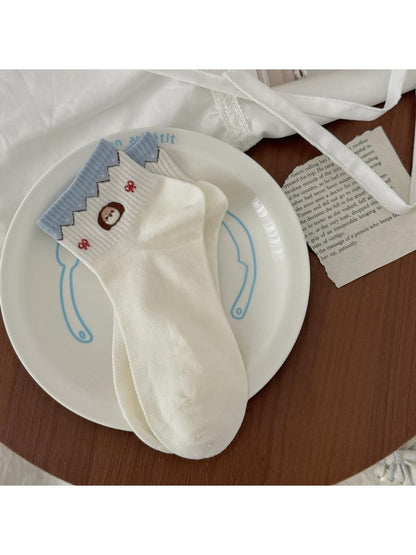 Rufia - Playful Dog Decorative Ankle Socks