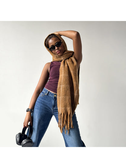 Scarvii - Soft Brushed Plaid Winter Scarf