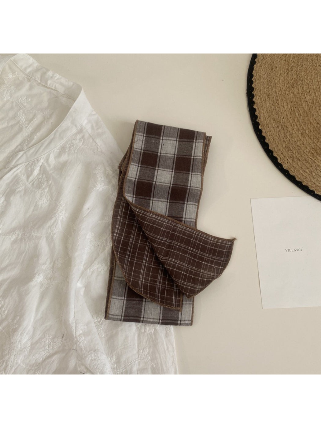 Scarvii Classic Plaid Skinny Scarf