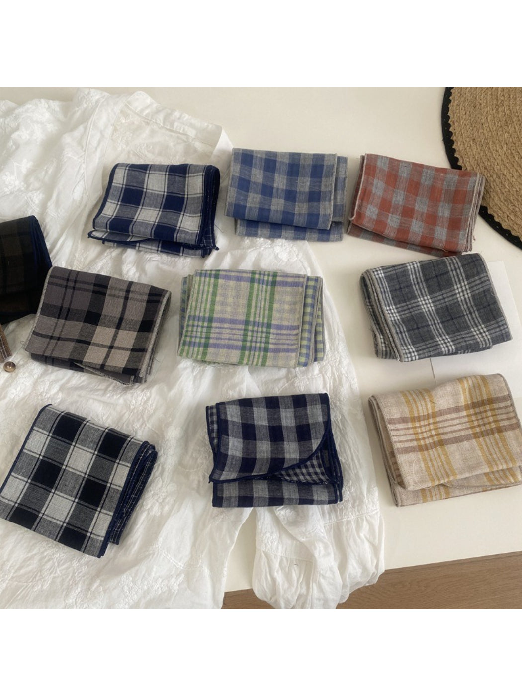 Scarvii Classic Plaid Skinny Scarf