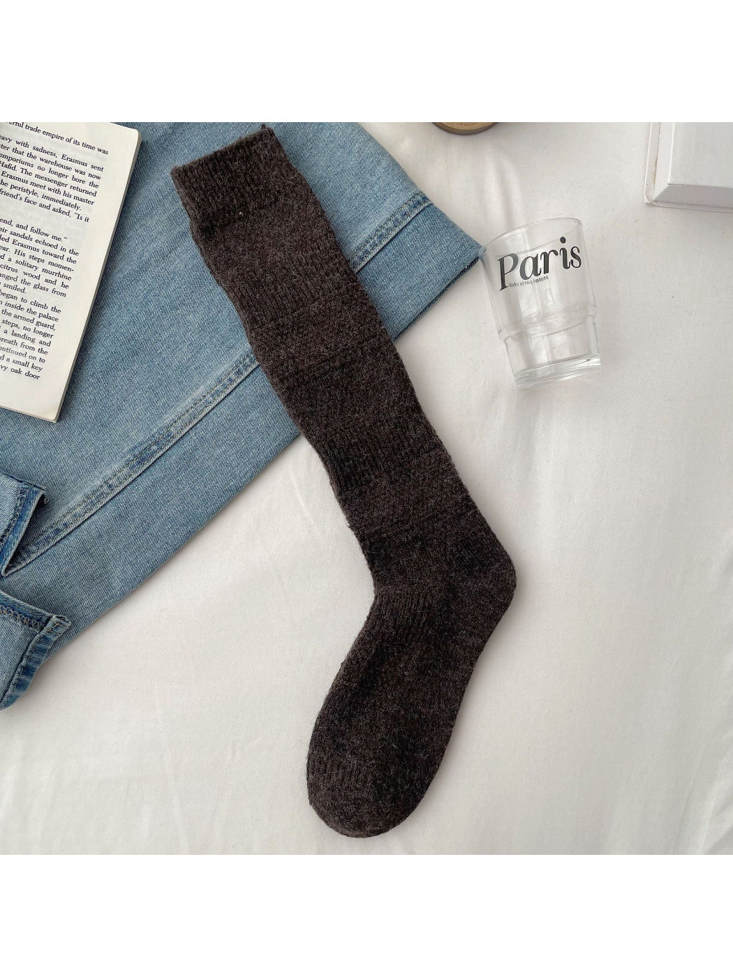 Rufia - Textured Knit Knee High Socks