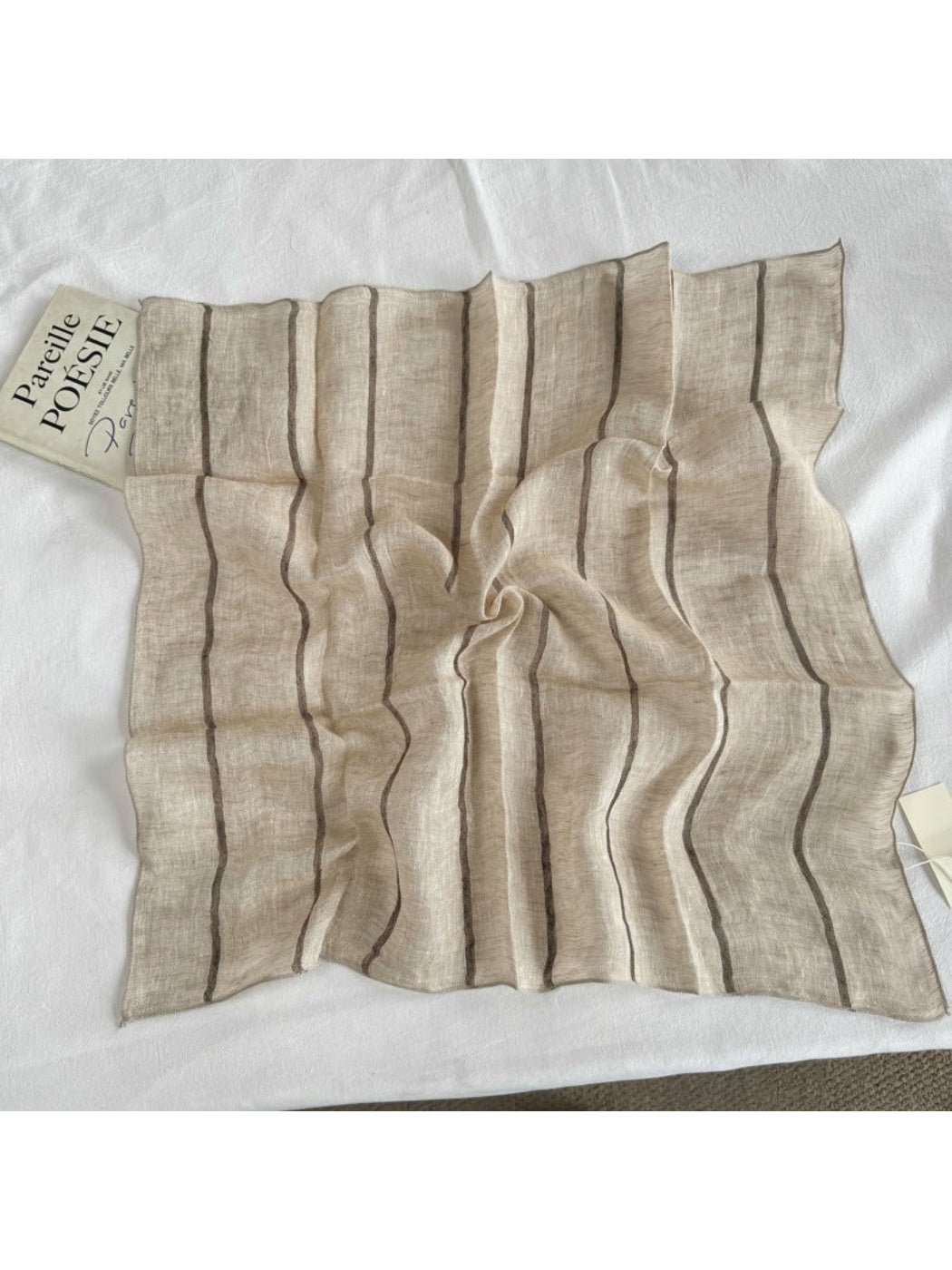 Scarvii - Sheer Stripe Square Scarf