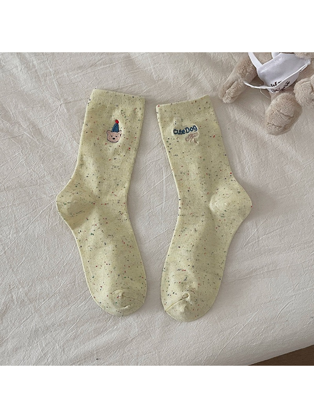 Rufia - Playful Animal Embroidery Crew Socks product image 5