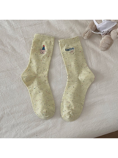 Rufia - Playful Animal Embroidery Crew Socks product image 5