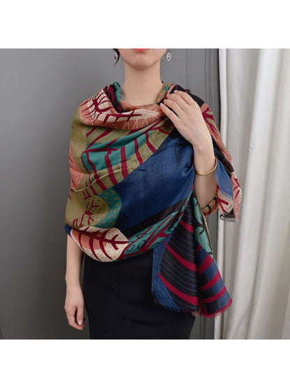 Scarvii - Abstract Botanical Patchwork Scarf