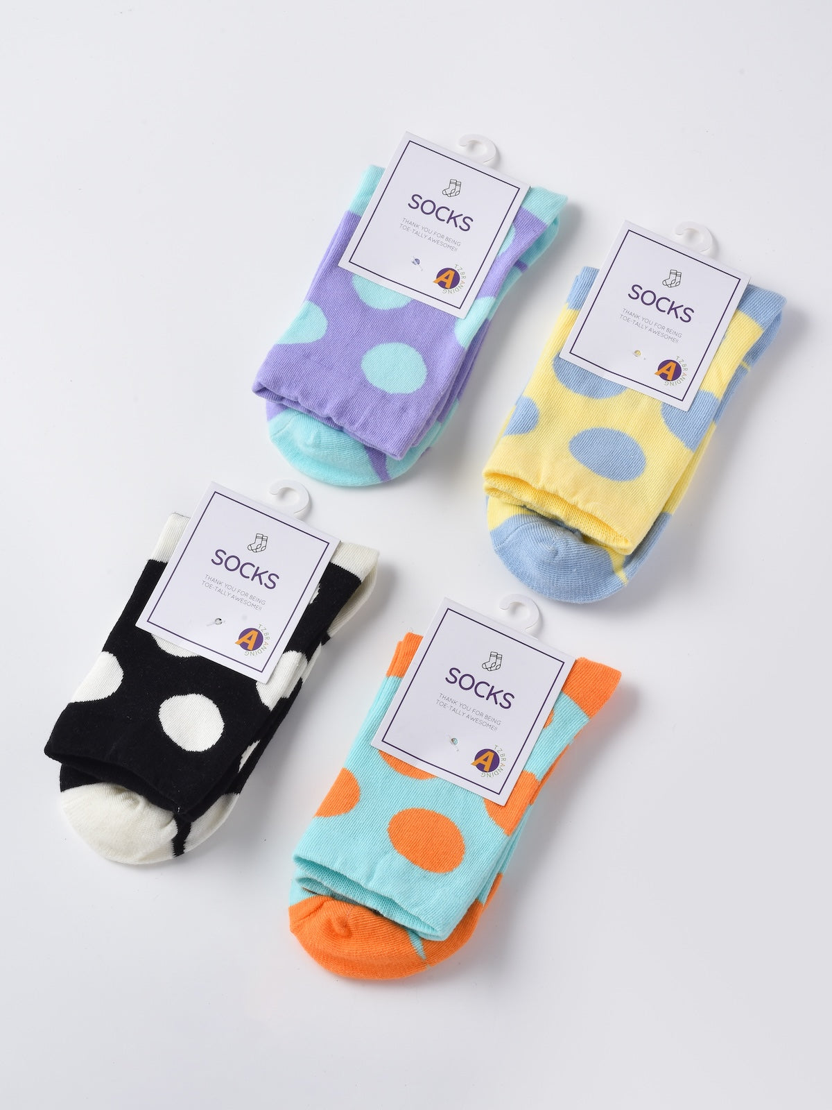 Rufia - Korean Style Polka Dot Crew Socks product image 2