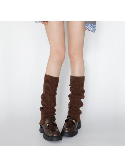 Cozyra - Jacquard Grid Slouchy Leg Warmer