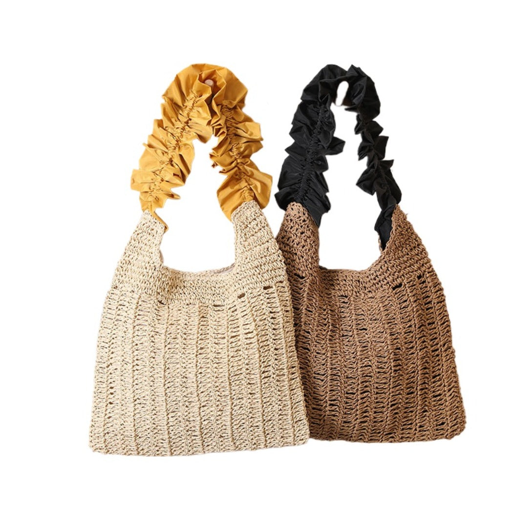 Cosbai - Ruffle Trim Crochet Sling Bag - Vintage & Chic