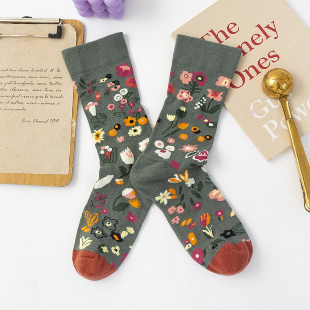 Rufia - Summer Floral Pattern Socks