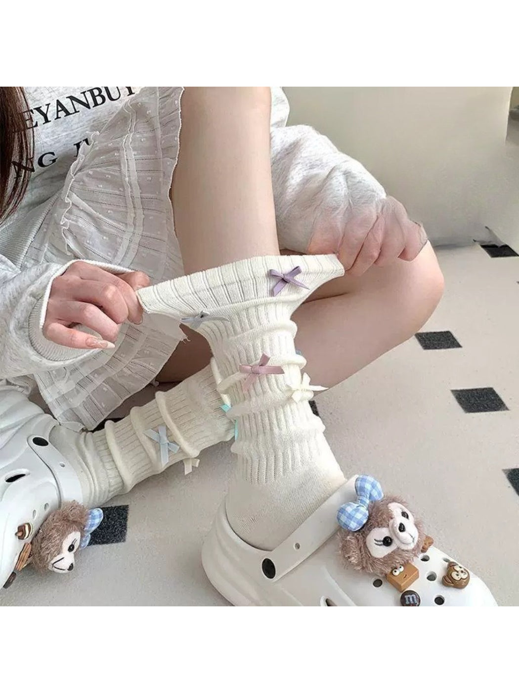Rufia - Mini Ribbon Bow Crew Socks product image 1
