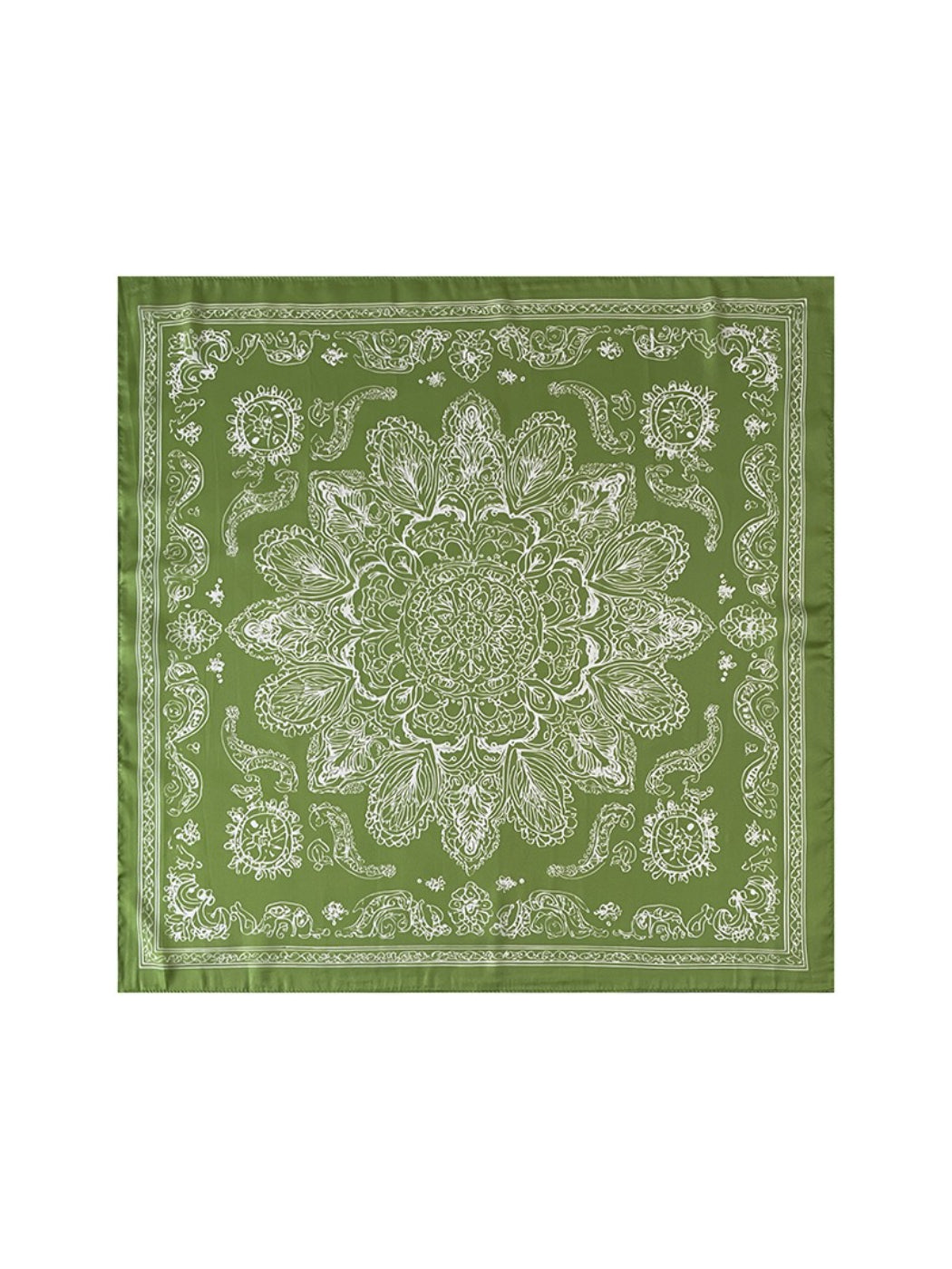 Scarvii - Graphic Circle Contrast Print Square Scarf