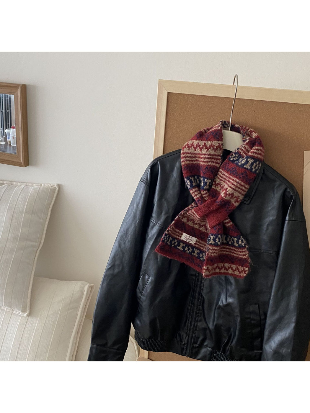Scarvii - Fair Isle Knit Short Scarf