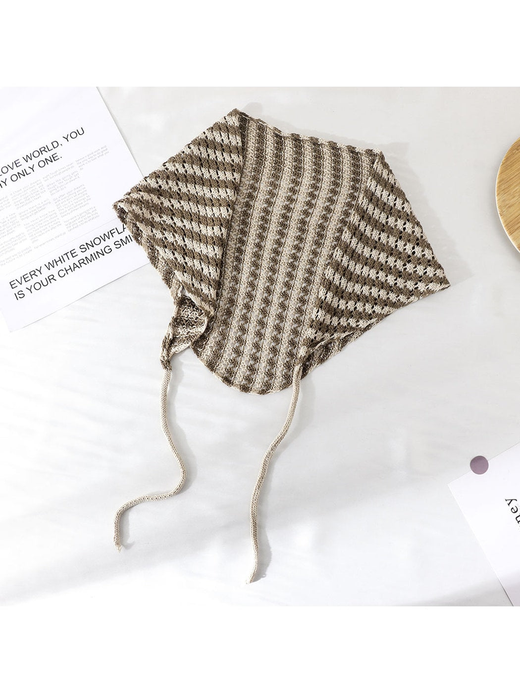 Scarvii - Striped Tie Strap Triangle Bandana