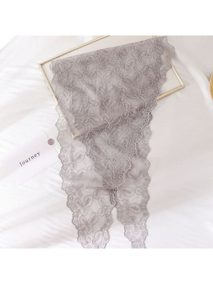 Scarvii - Embroidered Floral Lace Triangle Bandana