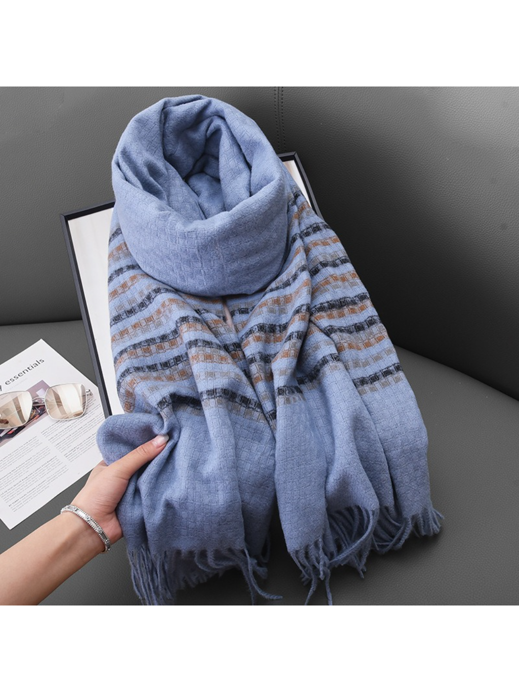 Scarvii - Soft Striped Lightweight Scarf