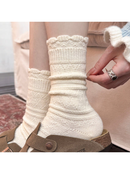 Rufia - Textured Jacquard Crew Socks