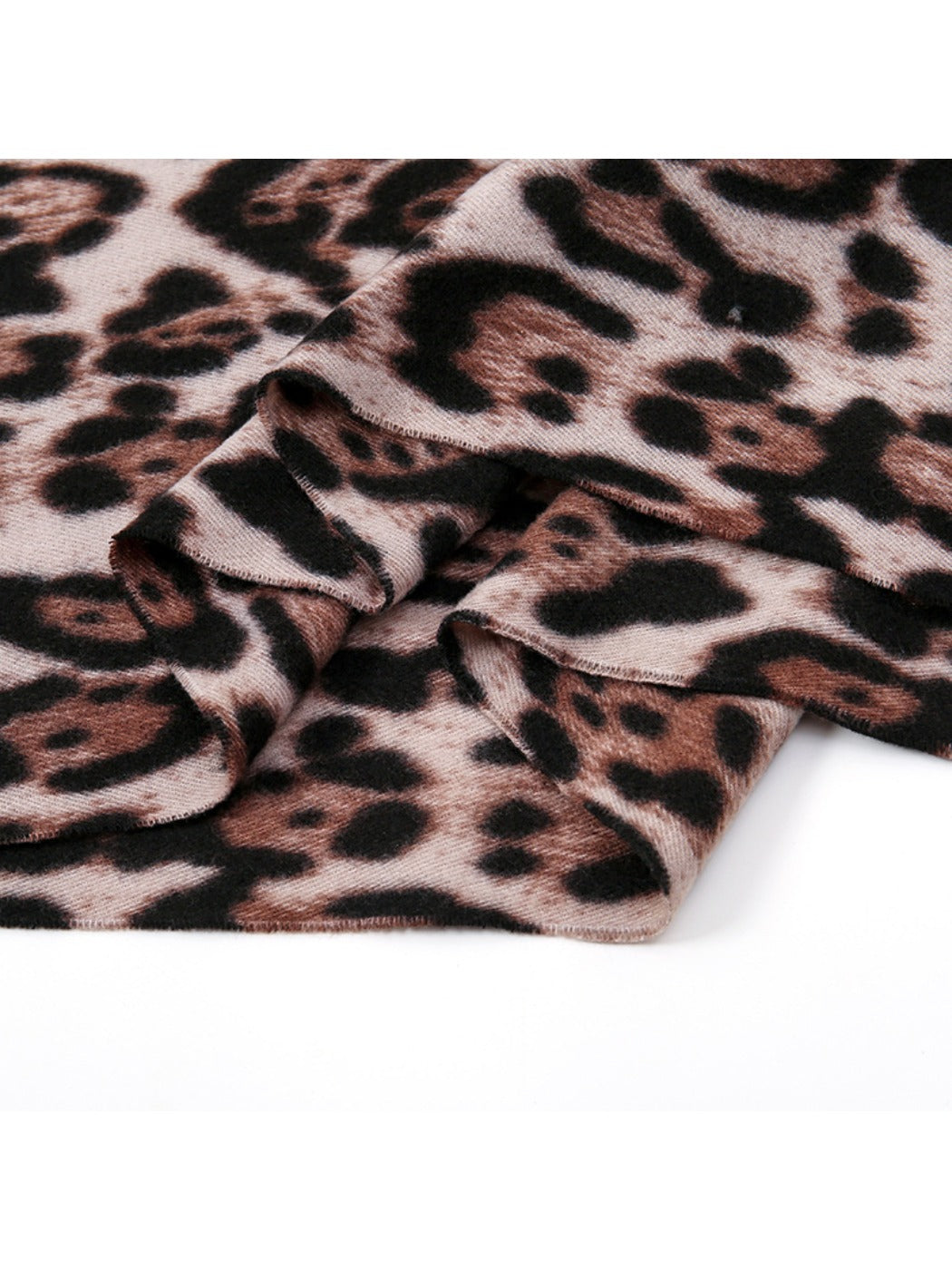 Scarvii - Leopard Print Tassel Winter Scarf